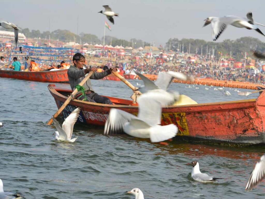 Boat ride at Sangam Ghat Prayagraj