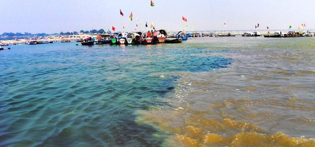 Triveni Sangam Prayagraj at dawn